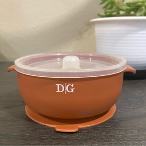 Dearest grey silicone suction bowl baby toddler lid